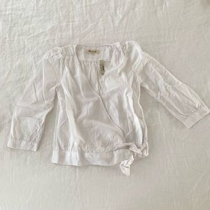 Madewell white wrap top